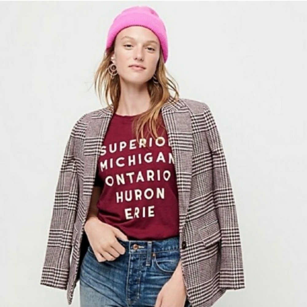 J.Crew Great Lakes Maroon Burgundy TShirt